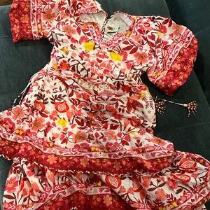 NWT | FARM Rio  Romantic Orchard Tiered Midi-Dress | Sz.L